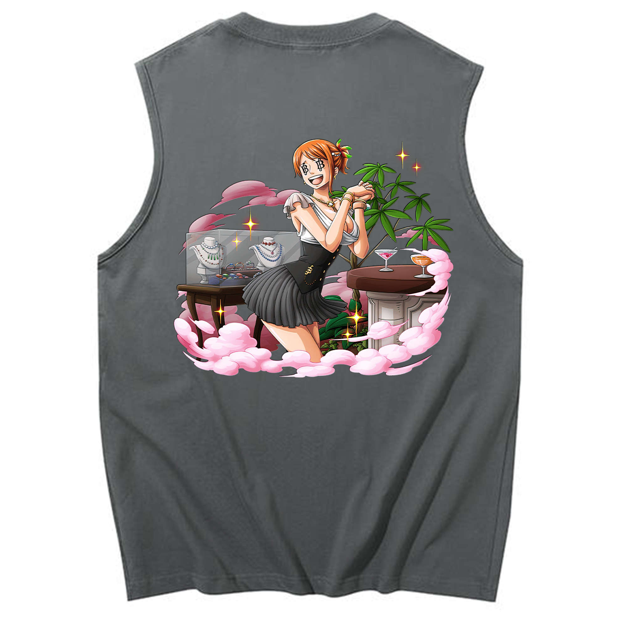 ワンピース ナミ ONE PIECE Nami コットン100％タンクトップ（背面プリント）